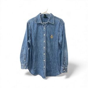 Vintage Ralph Lauren Classic Denim Shirt Womens 1X